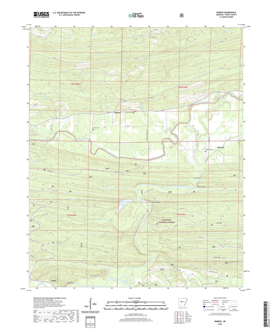 Nimrod Arkansas US Topo Map Image