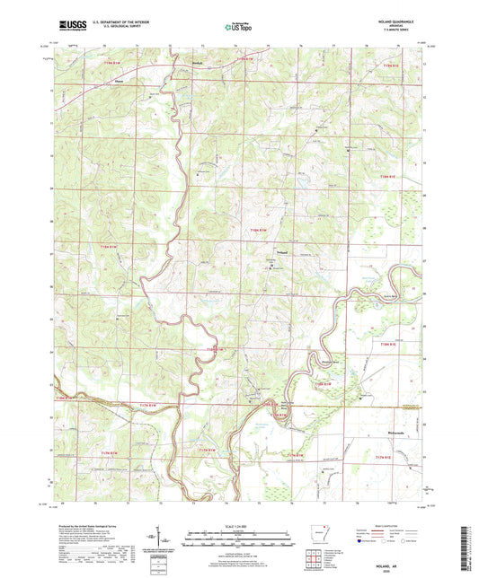 Noland Arkansas US Topo Map Image