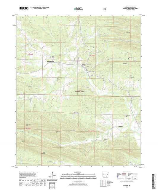 Norman Arkansas US Topo Map Image