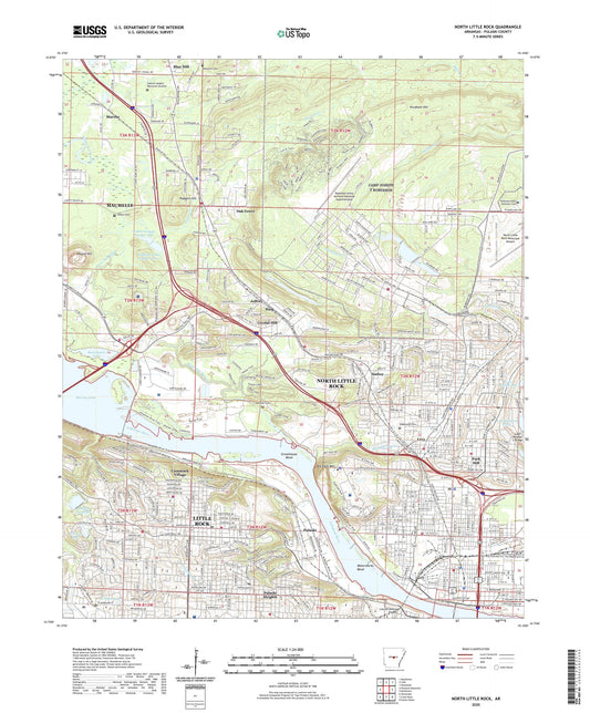 North Little Rock Arkansas US Topo Map Image