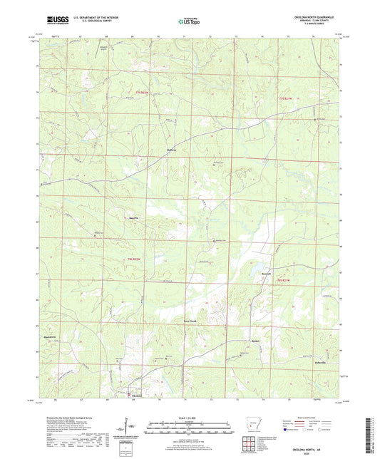 Okolona North Arkansas US Topo Map Image