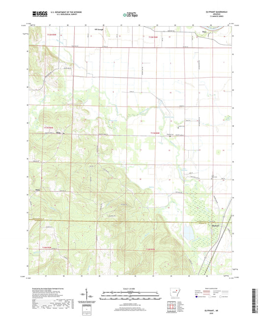 Olyphant Arkansas US Topo Map Image