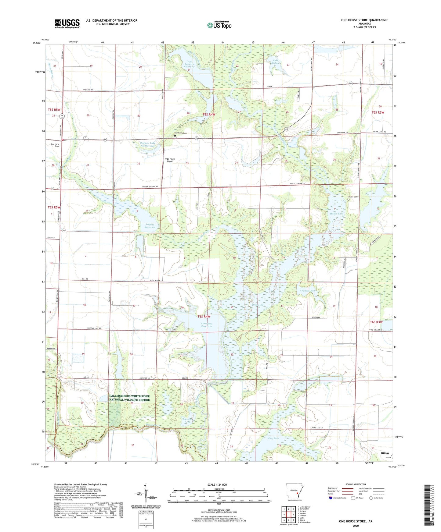 One Horse Store Arkansas US Topo Map Image