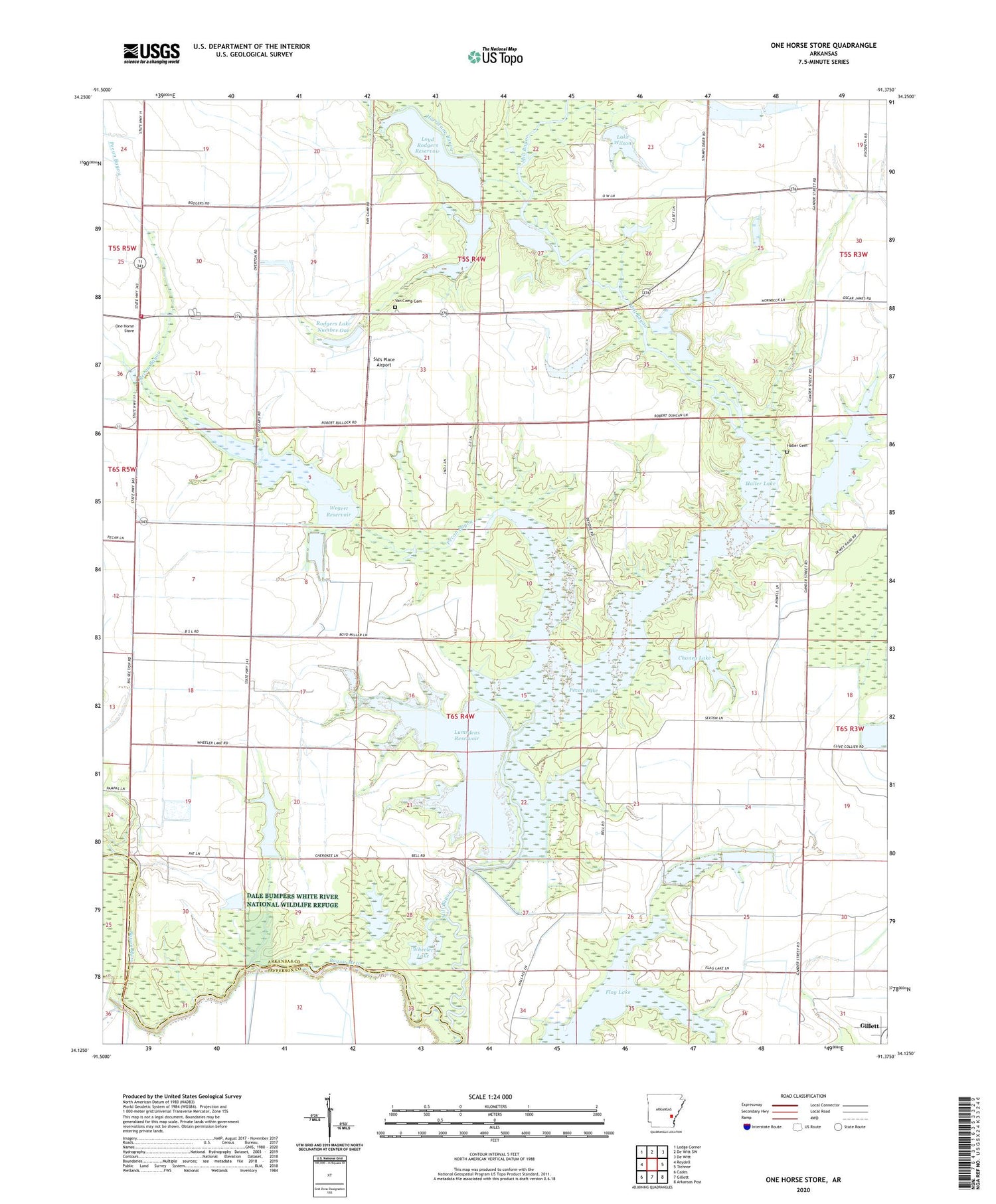 One Horse Store Arkansas US Topo Map Image