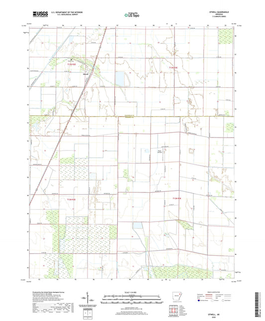 Otwell Arkansas US Topo Map Image