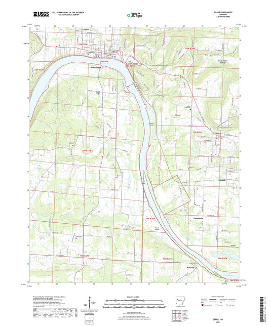 Ozark Arkansas US Topo Map Image