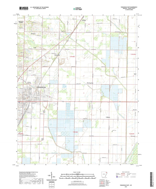 Paragould East Arkansas US Topo Map Image