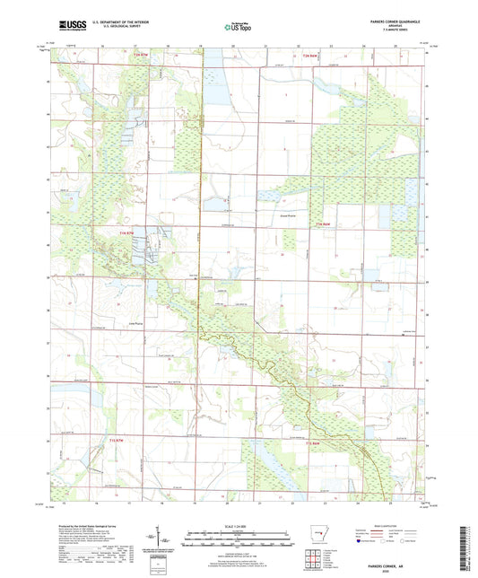 Parkers Corner Arkansas US Topo Map Image