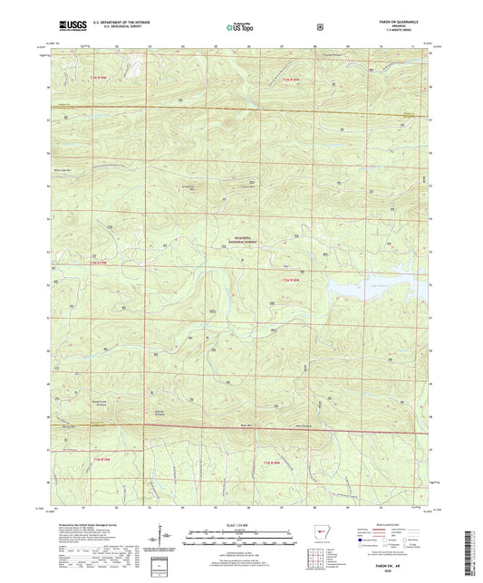 Paron SW Arkansas US Topo Map Image