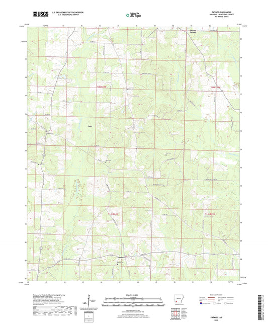 Patmos Arkansas US Topo Map Image