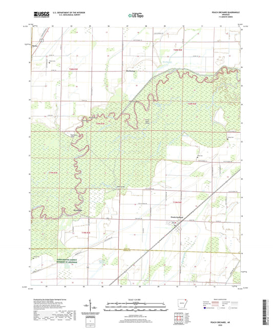 Peach Orchard Arkansas US Topo Map Image