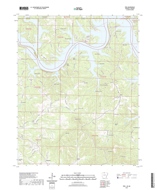 Peel Arkansas US Topo Map Image