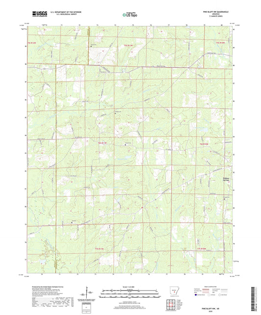 Pine Bluff NW Arkansas US Topo Map Image
