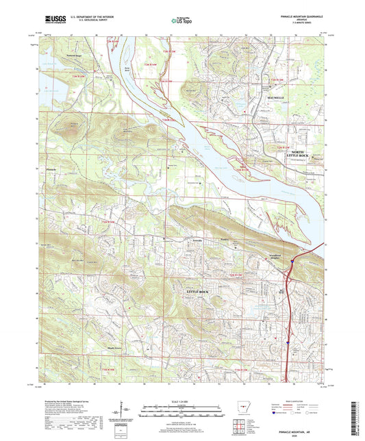 Pinnacle Mountain Arkansas US Topo Map Image