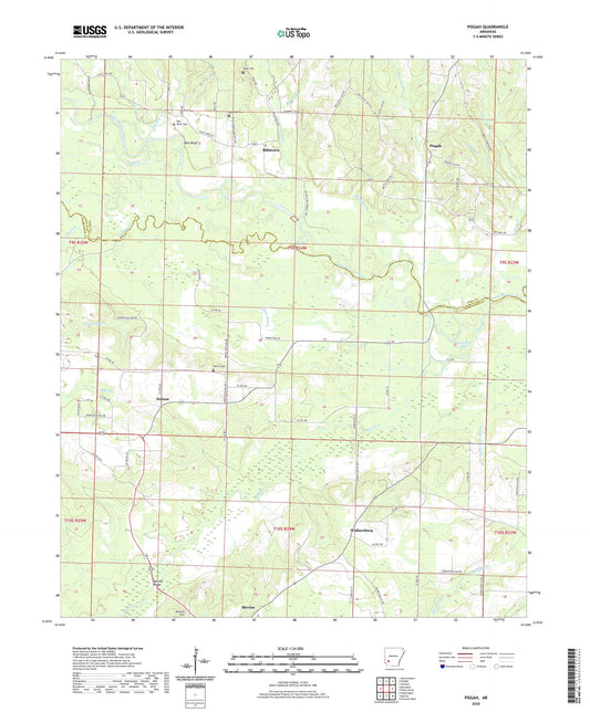 Pisgah Arkansas US Topo Map Image