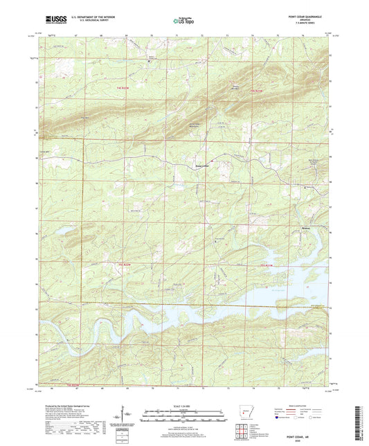 Point Cedar Arkansas US Topo Map Image