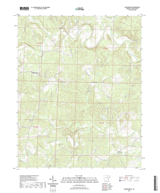 Poughkeepsie Arkansas US Topo Map Image