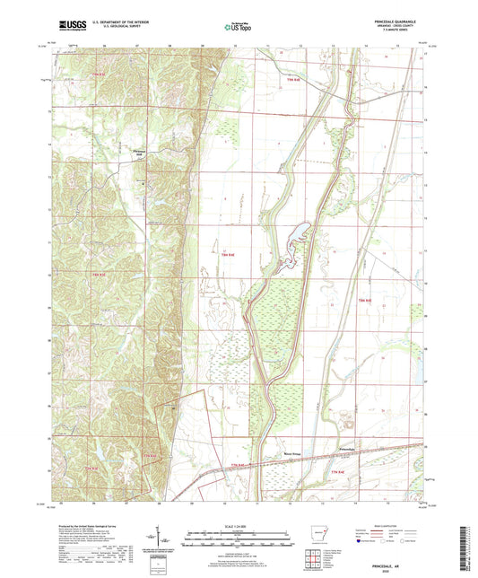 Princedale Arkansas US Topo Map Image