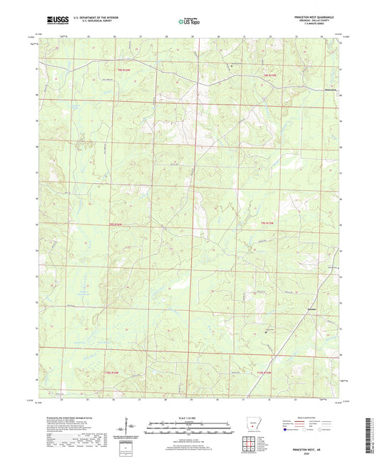 Princeton West Arkansas US Topo Map Image