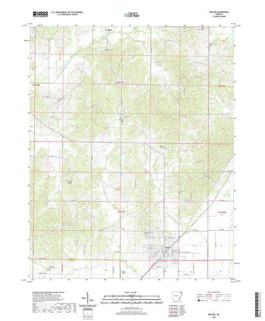 Rector Arkansas US Topo Map Image