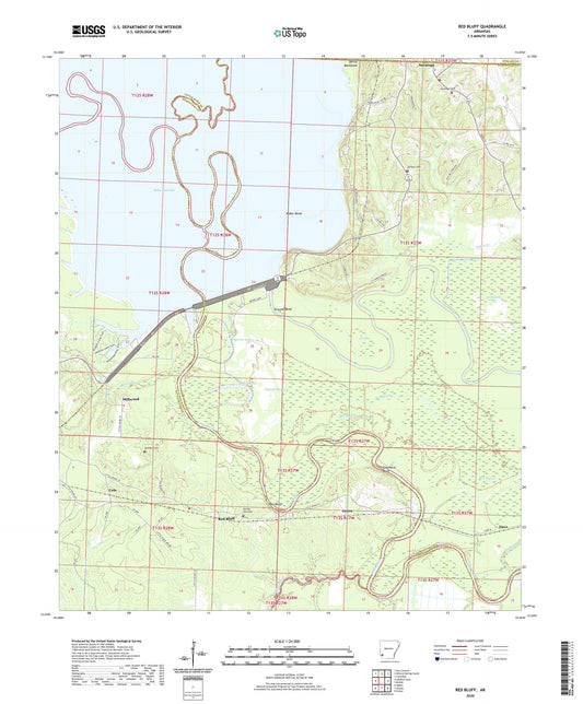 Red Bluff Arkansas US Topo Map Image