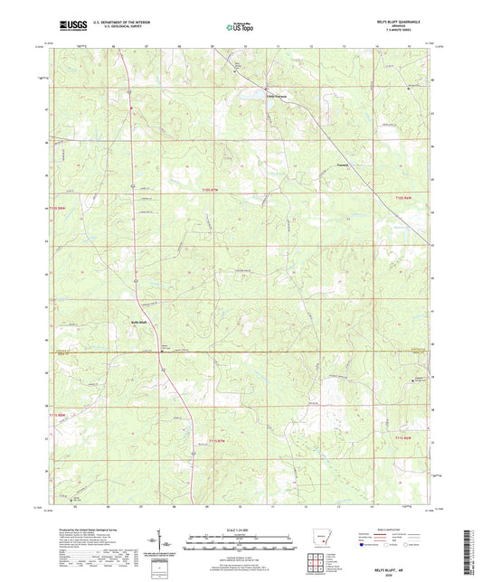 Relfs Bluff Arkansas US Topo Map Image