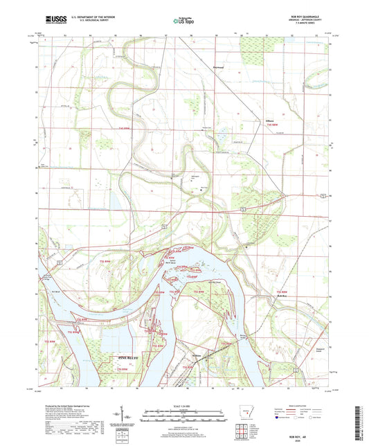 Rob Roy Arkansas US Topo Map Image