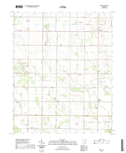 Rondo Arkansas US Topo Map Image