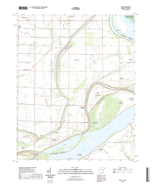 Rosa Arkansas US Topo Map Image