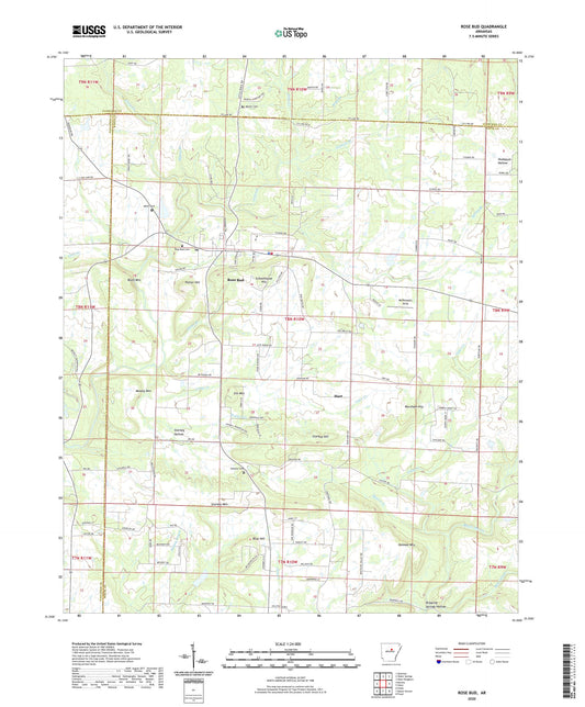 Rose Bud Arkansas US Topo Map Image