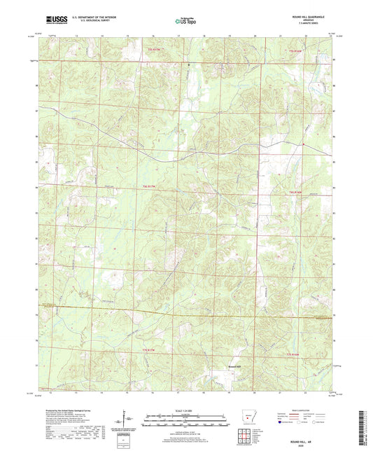 Round Hill Arkansas US Topo Map Image