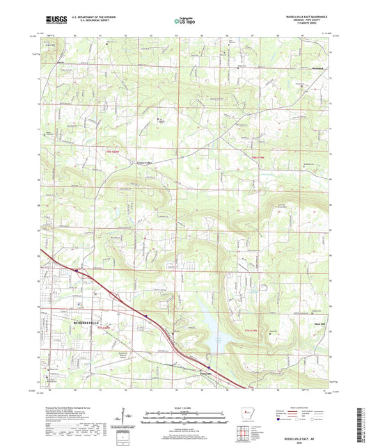 Russellville East Arkansas US Topo Map Image