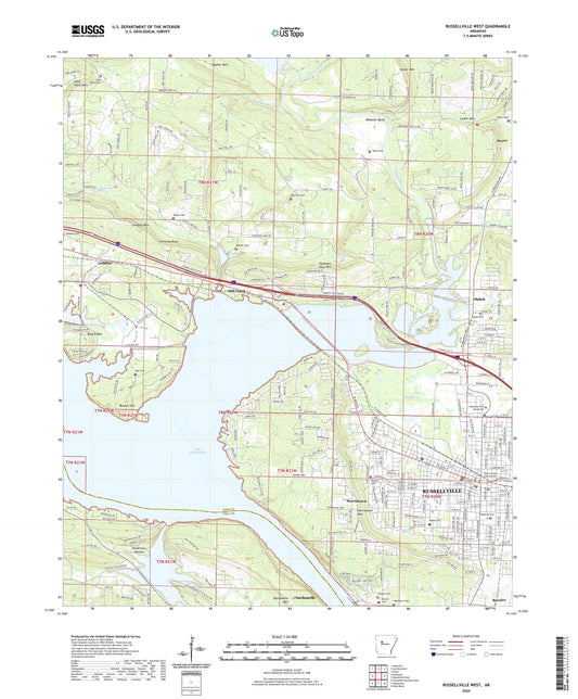 Russellville West Arkansas US Topo Map Image