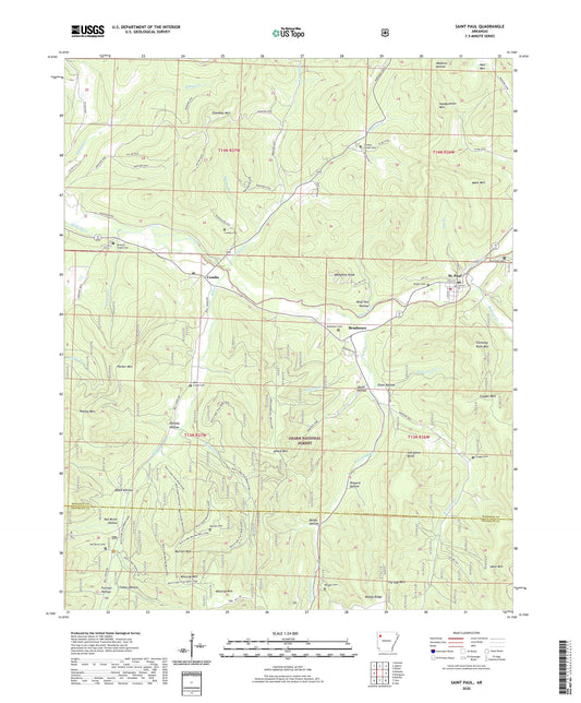 Saint Paul Arkansas US Topo Map Image