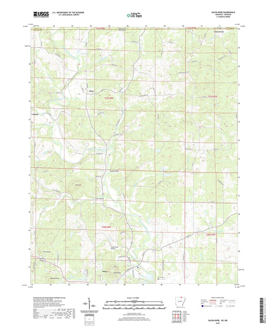 Salem Knob Arkansas US Topo Map Image