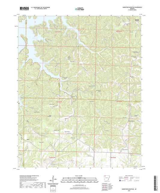 Sandstone Mountain Arkansas US Topo Map Image