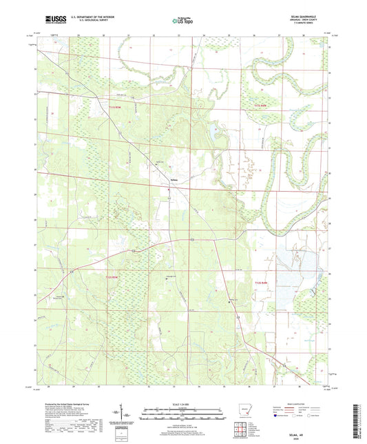 Selma Arkansas US Topo Map Image