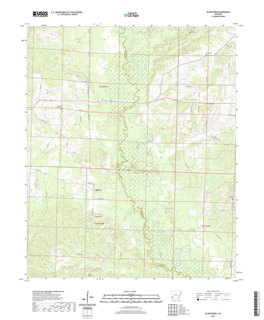 Silver Ridge Arkansas US Topo Map Image