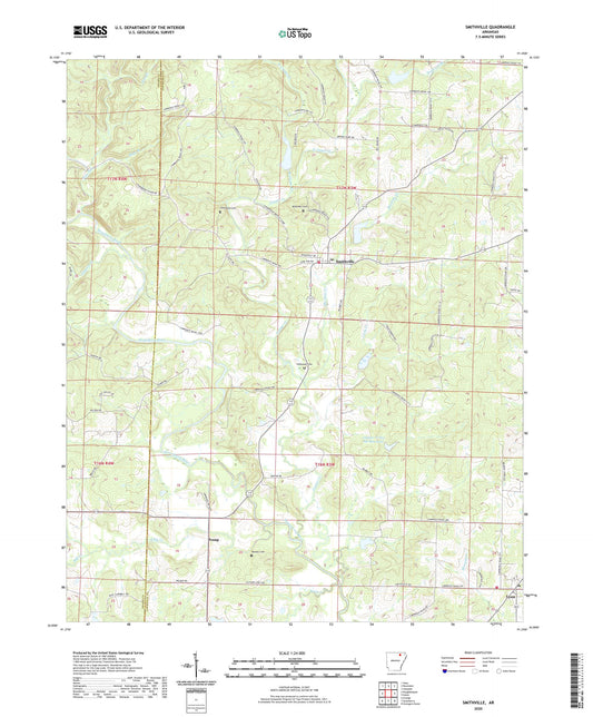 Smithville Arkansas US Topo Map Image