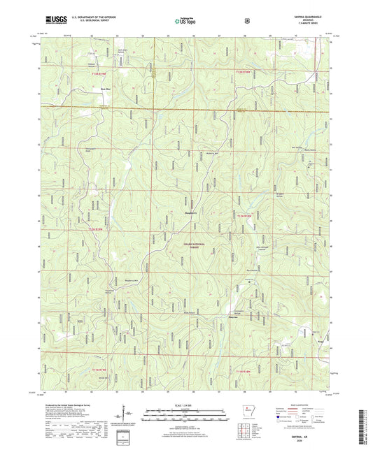 Smyrna Arkansas US Topo Map Image