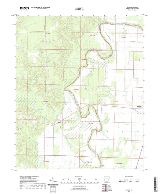 Snyder Arkansas US Topo Map Image