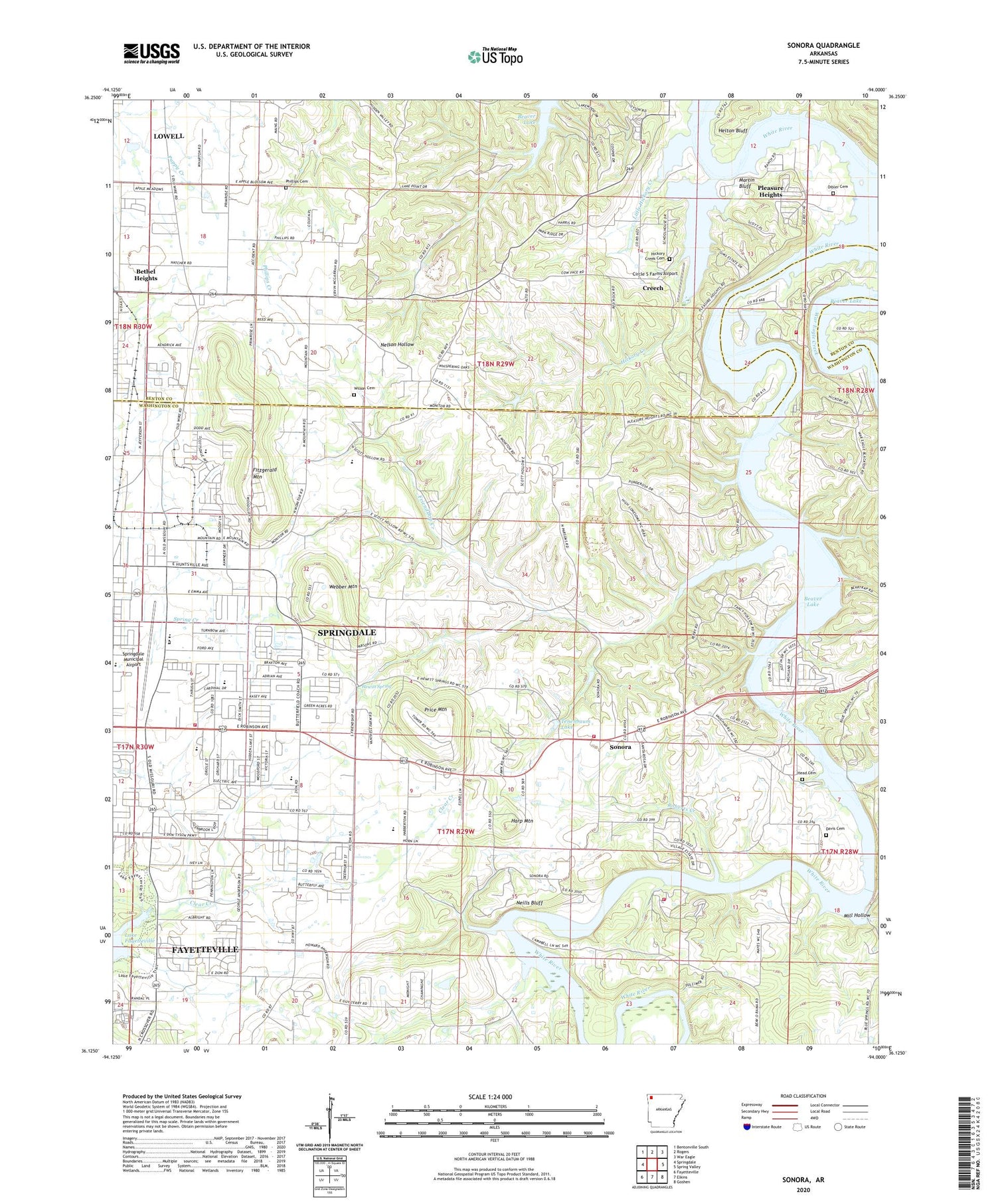 Sonora Arkansas US Topo Map Image