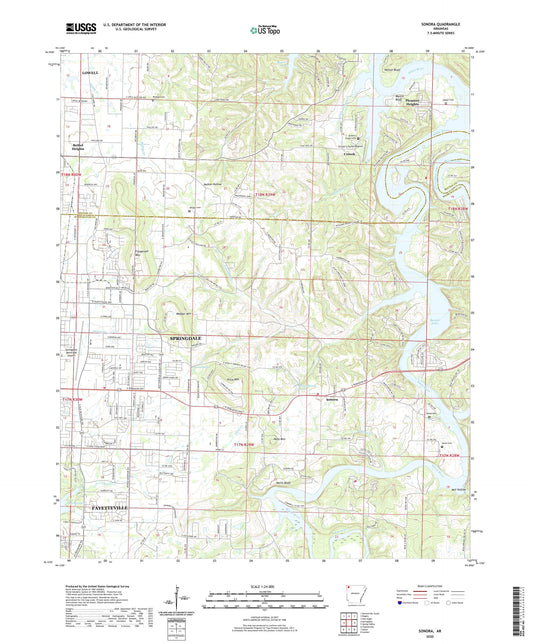 Sonora Arkansas US Topo Map Image