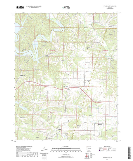 Spring Valley Arkansas US Topo Map Image