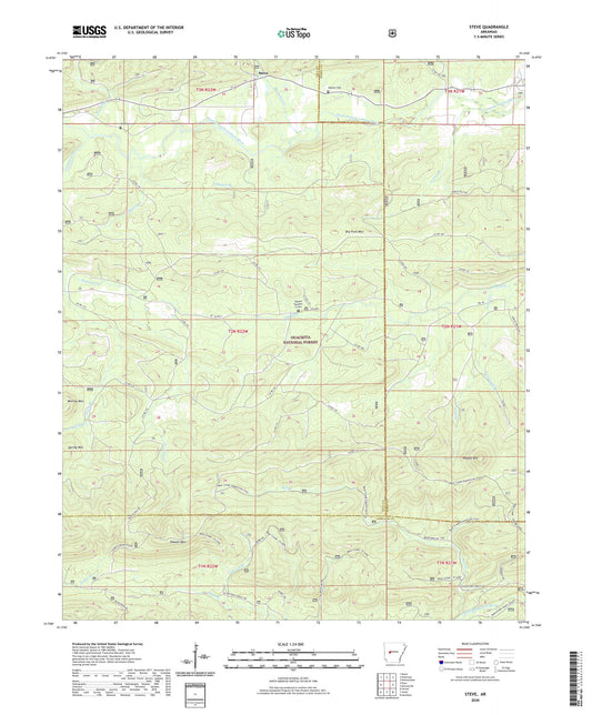 Steve Arkansas US Topo Map Image