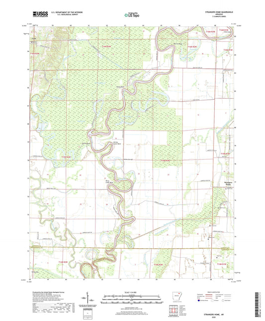 Strangers Home Arkansas US Topo Map Image