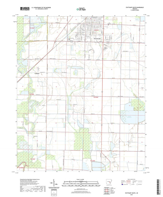 Stuttgart South Arkansas US Topo Map Image