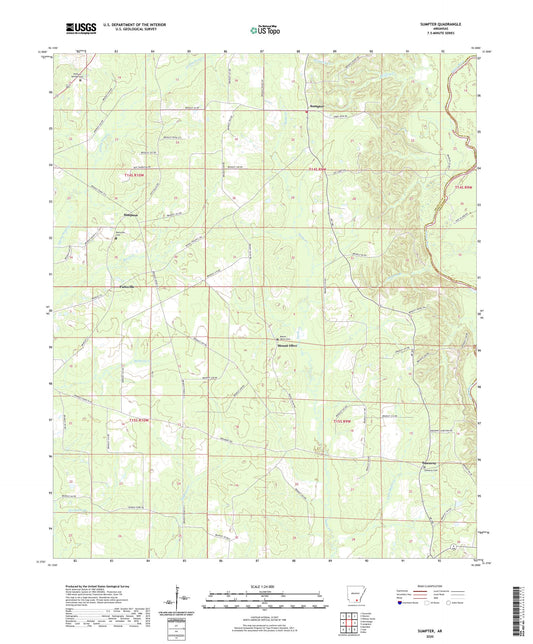 Sumpter Arkansas US Topo Map Image