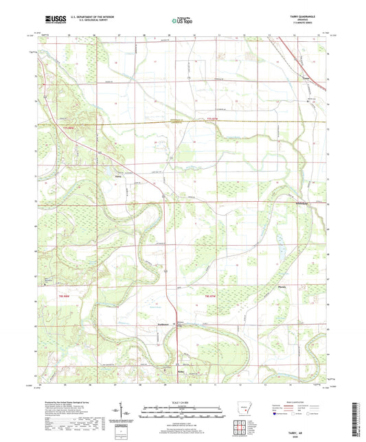 Tarry Arkansas US Topo Map Image