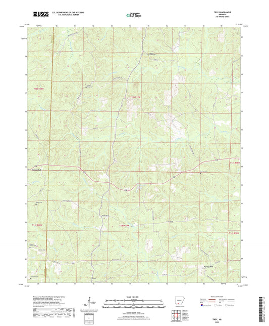 Troy Arkansas US Topo Map Image